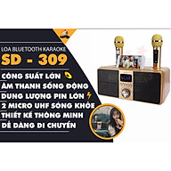 Loa karaoke bluetooth SD 309 - Loa mắt cú cao cấp nhất - Tặng kèm 2 micro không dây có màn hình LCD - Sạc pin cho micro ngay trên loa - Chỉnh bass treble echo ngay trên micro - Loa xách tay du lịch bass đôi cực chất - Màu ngẫu nhiên - Hàng chính hãng thumbnail