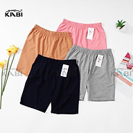 Quần đùi nữ KABI quần short legging ngắn dáng ôm thun cotton bốn chiều màu trơn hồng xám xanh đen thumbnail