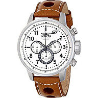 Invicta Men s S1 Rally Analog Display Japanese Quartz Stainless Steel Brown Leather Band Watch thumbnail