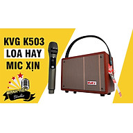 Loa karaoke KVG K5-30 - Loa xách tay mini du lịch tiện lợi - Tặng kèm 1 micro không dây - Đầy đủ kết nối Bluetooth, AUX, USB, TF card - Có thể thay thế loa trợ giảng - Vỏ gỗ cực đẹp, âm thanh trầm ấm, sắc nét - Hàng nhập khẩu thumbnail