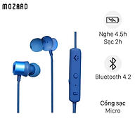 Tai nghe Bluetooth Mozard S205A Xanh - Hàng Chính Hãng thumbnail
