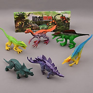 Bộ 6 đồ chơi mô hình Khủng Long kỉ Jura World (Size lớn 6x17 cm) Dinosauria Jurassic nhựa PVC an toàn cho bé 3 tuổi thumbnail