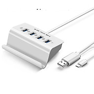 Bộ chia 4 Cổng USB OTG HUB Chuẩn Type-C Kiêm Giá Đỡ Kết Nối Điện Thoại Với Chuột Và Bàn Phím Chơi Game Mobile - Hàng Chính Hãng thumbnail