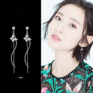 Khuyên tai tua dài đá zircon khí chất phong cách Hàn Quốc thumbnail