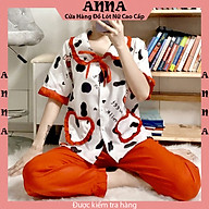 Đồ Bộ Mặc Nhà Pyjama Lụa Kate In 3D Quần Dài Tay Ngắn Cổ Bèo Họa Tiết Bò Sữa Freesize Dưới 58Kg - PKDB45 thumbnail