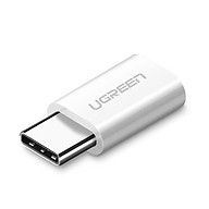 Đầu chuyển USB-C dương ra Micro USB âm UGREEN 30864 (màu trắng) - Hàng chính hãng. thumbnail