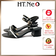 Sandal nữ 3p HT.NEO da cao cấp thiết kế trẻ trung, quai chữ fashion viền trắng sdn94 thumbnail