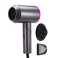Hair Dryer 2 Speeds Adjustable Fast Drying Hairdryer Portable and Foldable Blow Dryer Hot Warm Wind with 1 Diffusion thumbnail