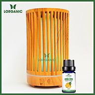 Combo máy khuếch tán máy xông tinh dầu Lorganic Trụ Sọc FX2063 + tinh dầu cam hương Lorganic (10ml) Phun sương sóng siêu âm thumbnail