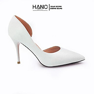 HANO - Giày cao gót cao cấp khoét eo kim tuyến gót đũa 9cm sang chảnh CG0376 thumbnail