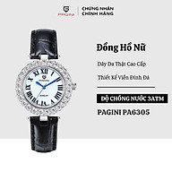 Đồng hồ nữ PAGINI dây da mặt tròn Mặt kính tráng sapphire - Thiết kế trẻ trung, hiện đại PA6305 thumbnail