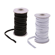 2pcs Elastic 8mm Flat Cord Band Ropes for Sewing And Crafting 17m roll thumbnail