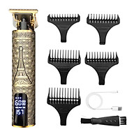 Electric Hair Clipper Oil Head Grid Electric Shears T-Shape Engrave USB Charge High Definition Display Screen Bareheaded thumbnail
