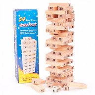 Boardgame rút gỗ số Jenga 54 thanh loại to 18cm thumbnail