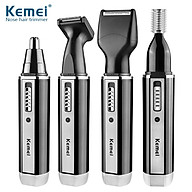 Kemei KM-6630 4 in 1 Nose Hair Trimmer for Men USB Rechargeable Eyebrow and Ear Hair Trimmer Electric Ear Hair Clipper thumbnail