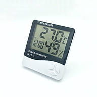 Đồng hồ báo thức có nhiệt kế và độ ẩm cho gia đình, trang trí bàn làm việc thumbnail
