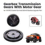 Hardened Steel Gearbox Transmission Gears With Motor Gear for 1 10 RC Crawler Car Axial SCX10 Gearbox Upgrade Part thumbnail