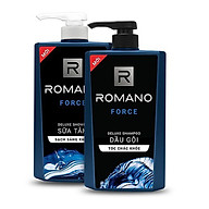 Bộ Dầu Gội và Sữa Tắm cho nam Romano Force (650ml 2) +Tặng 5 gói dâu gội Romano thumbnail