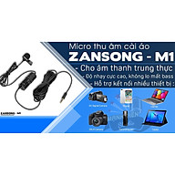 Micro thu âm cài áo Zansong M1 - Mic thu âm cài áo cho điện thoại, máy ảnh, máy quay - Livestream, thuyết trình, trợ giảng - Hàng chính hãng thumbnail