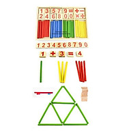 Đồ chơi gỗ giáo dục bảng que tính kèm số và phép toán thumbnail