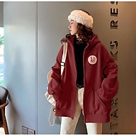 Áo Khoác Hoodie nữ, áo khoác nữ form rộng, áo khoác nữ có dây kéo - Áo Khoác Nỉ Thu Đông In Logo Thỏ Ngực LV16 thumbnail