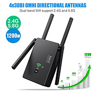 Super Boost WiFi Range Extender Up to 1200Mbps Super Enhanced WiFi Enhanced , Access Point Full Signal Coverage AP Mode thumbnail