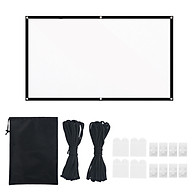 120-inch Portable HD Projector Screen 16 9 Projection Screen Foldable Durable White Wall Screen with Carrying Bag Rope thumbnail