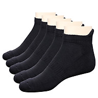 Combo 5 đôi vớ nữ Cotton thể thao màu đen DonaKein thumbnail