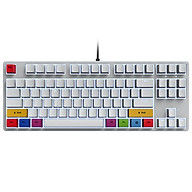 HXSJ L600 87 Keys Wired Mechanical Keyboard Two-color Injection Keycap White Backlight Detachable Type-C Cable White(Red thumbnail