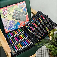 Hộp màu 150 chi tiết bút vẽ và dụng cụ thủ công cho bé đa năng tặng chỉ đỏ may mắn HM01 thumbnail