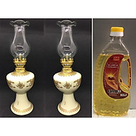 Cặp đèn thờ đốt dầu gốm sứ kèm chai dầu đốt đèn 500ml - AN13037 thumbnail