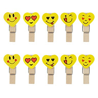 Bộ kẹp gỗ trái tim emoji thumbnail