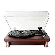 Retro Vinyl Record Player Record Player with Dustproof Cover Classic Nostalgic Style Record Player thumbnail