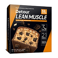 Protein Bar Detour Lean Muscle 12 bars x 90g 32g Protein, 21 Vitamin,1000mg Omega-3 thumbnail