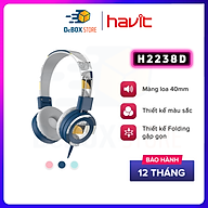 Tai Nghe Headphone Chụp Tai Havit H2238D, Màu Sắc Thời Trang, Driver 40mm Âm Thanh Sống Động - Hàng Chính Hãng thumbnail
