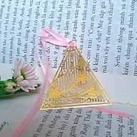 Bookmark kim loại họa tiết sakura hình tam giác thumbnail