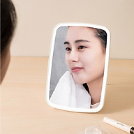 Gương trang điểm di động có đèn Led cao cấp phong cách Hàn Quốc (màu be) thumbnail