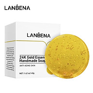 Xà phòng rửa mặt LANBENA tinh chất vàng 24K làm trắng chống lão hóa 40g thumbnail