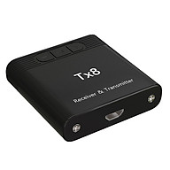 Tx8 2 in 1 Bluetooth 5.0 Transmitter Receiver Audio Adapter for TV PC Headphone MP3 MP4 Music Playback thumbnail