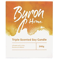 Byron Home Triple Scented Soy Candle Lime Coconut & Melon thumbnail