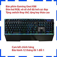 Bàn phím Gaming G-Net K68 - Led Rainbow - Blue Switch - Switch quang học - Màu đen - Hàng chính hãng thumbnail