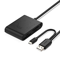 hub USB 2.0 đa năng cho pc có thêm chức năng OTG cổng micro cho android Ugreen 101UB20237CR 1M màu đen hàng chính hãng thumbnail