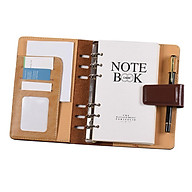 A6 PU Loose-leaf Spiral Notebook Binder Business Planner Dairy Agenda Vintage Office Stationery w Card Photo Slot Pen thumbnail