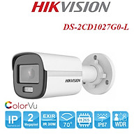 Camera ip thân 2.0MP ColorVu Hikvision DS-2CD1027G0-L có màu ban đêm, chống bụi và nước IP67,hỗ trợ chức năng cấp nguồn qua Ethernet PoE. Hàng chính hãng thumbnail