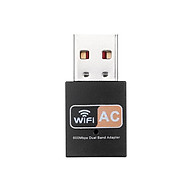 600Mbps USB Wireless Network Card 2.4GHz+5GHz Dual Frequency Band Mini USB WiFi Adapter Wide Compatibility for PC Laptop thumbnail
