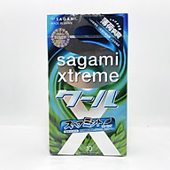 Bao Cao Su Nhật Bản Tạo Cảm Giác Mát Lạnh Sagami Xtreme Spearmint (Hộp 10 Chiếc) - Hương Thơm Bạc Hà - Che Tên Sản Phẩm thumbnail