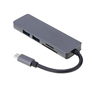 USB C Hub, 5-in-1 Type C Hub with 2 USB 3.0 Port a HDMI Port and a SD TF Card Port, Multi-Function USB C to HDMI Adapter for Type C Computer thumbnail