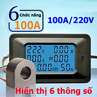 Bộ Công tơ điện tử,Thiết bị đo công suất 100A, đồng hồ điện tử hiển thị 6 thông số 100A thumbnail