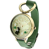 Cute Bowknot Bunny Girl s Teenagers Wrist Watches,Butterfly Dial,Leather Strap Golden Case fq062 thumbnail