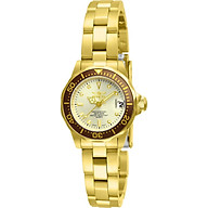 Invicta Women s 12527 Pro-Diver 18k Gold Ion-Plated Stainless Steel and Champagne Dial Bracelet Watch thumbnail